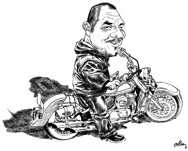 Maßgeschneidert nach einem Hobby (Tusche auf Papier)...